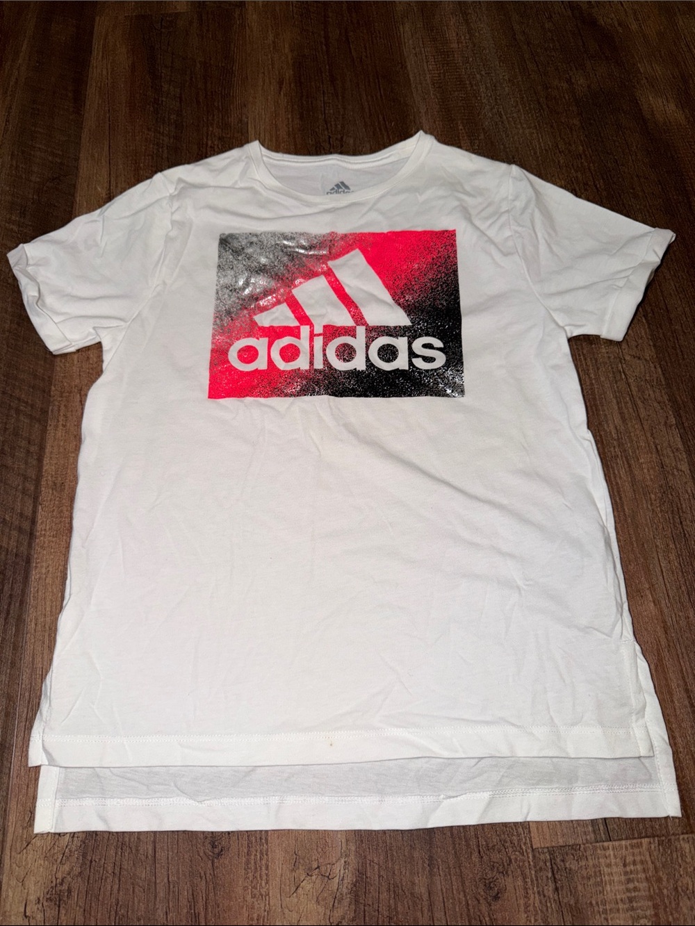 Adidas girls tshirt size L (14) foil logo